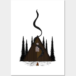 Hut in the woods Posters and Art